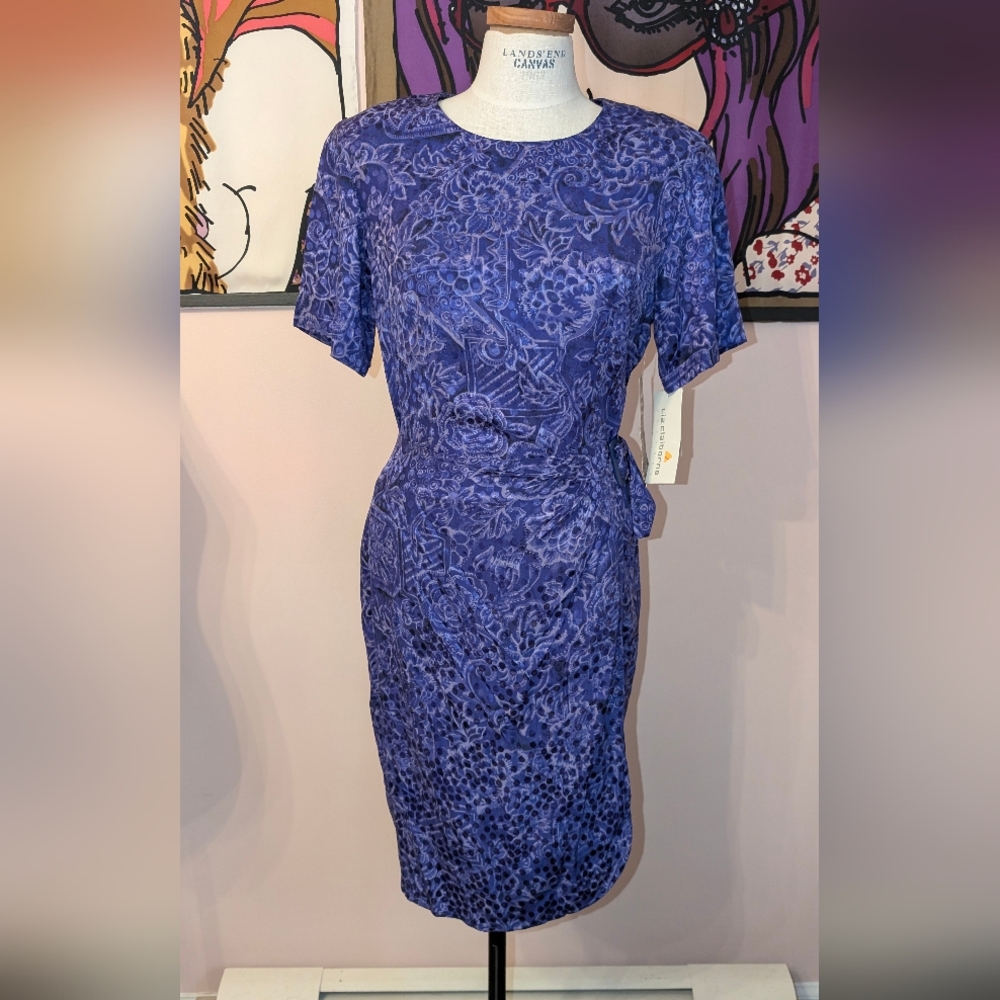 vintage Liz Claibourne silk Midi Dress